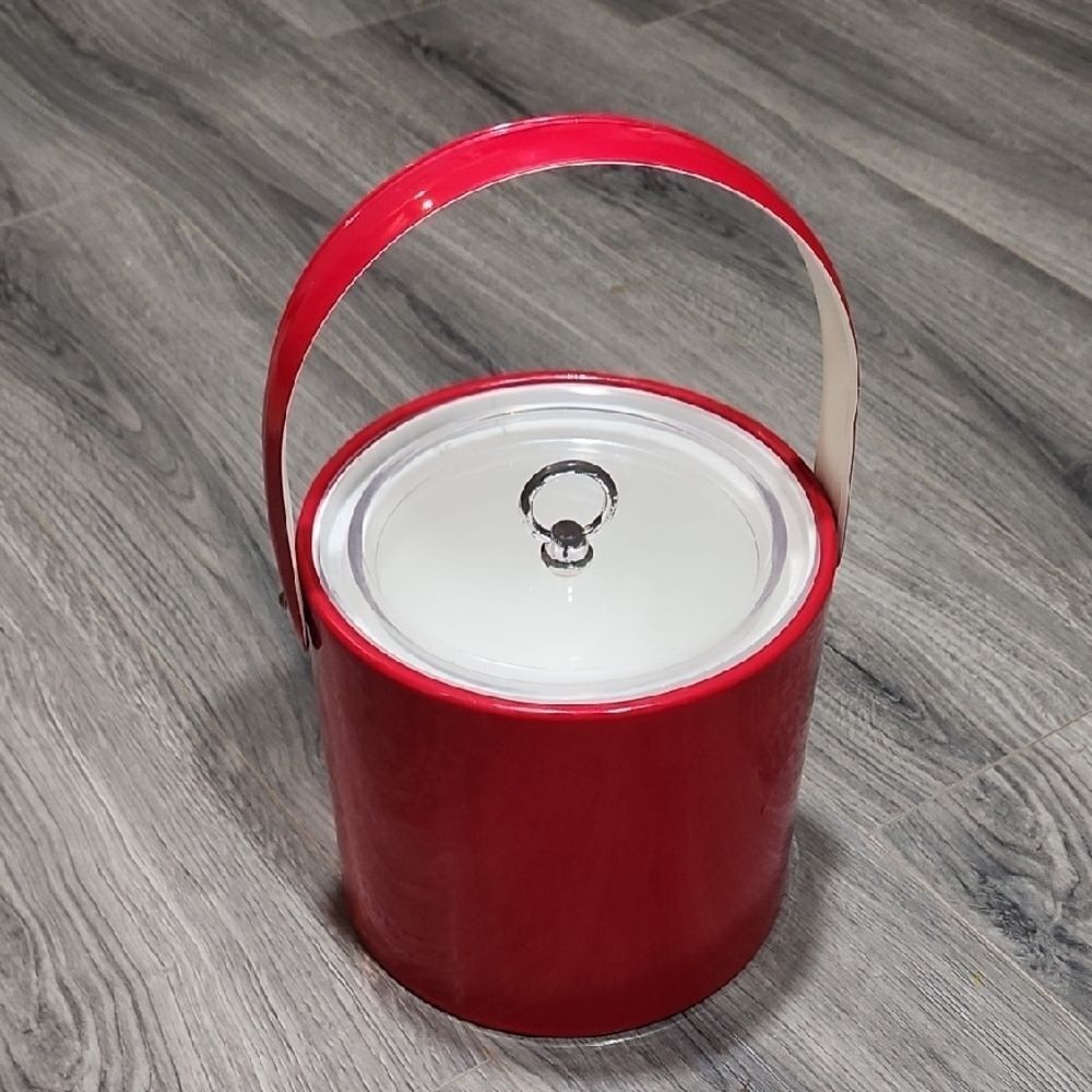 Vintage Red Patent Leather MCM GEORGE BRIARD USA Ice Bucket